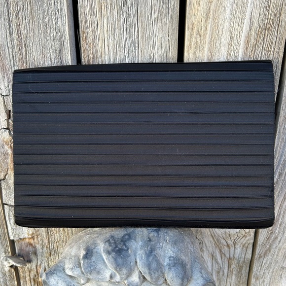 Vintage Caryl Brill Bueno Velvet Silk Clutch Evening Bag Black - Picture 6 of 15